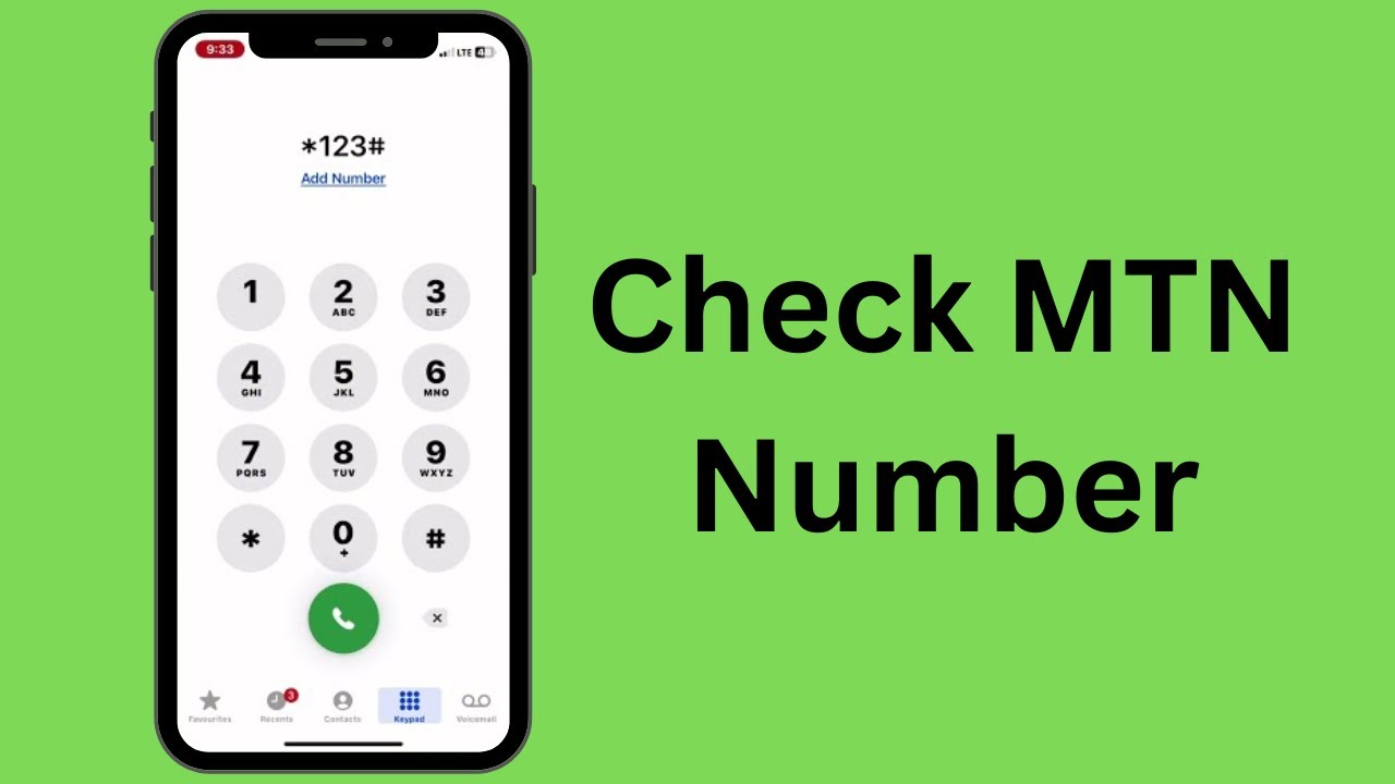 Check MTN Number via USSD